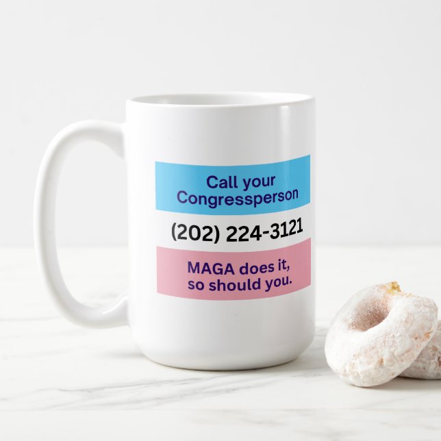 Mug Call Congress MAGA fait Trans Ally (Avec donut)