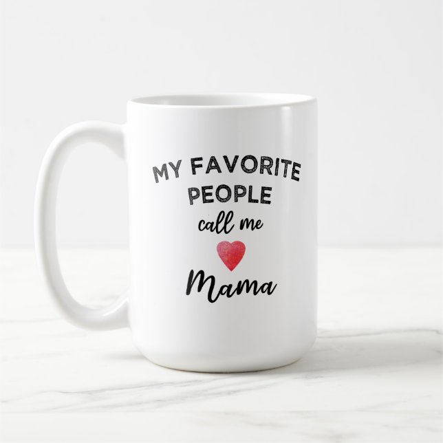 Mug Call Me MAMA Grandmother Matriarch Family Nickname (Gauche)