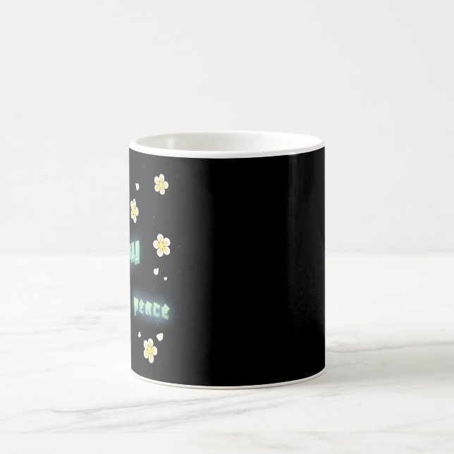 Mug Calligraphie arabe moderne "Salaam" Paix Florale A (Centre)