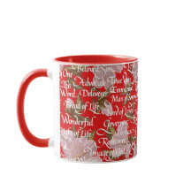 Calligraphie de Noël Noms du Christ|| Rouge