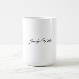 Mug Calligraphie Elegant noir & blanc Rétro