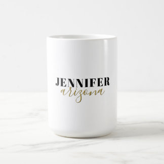 Mug Calligraphie Elegant Plain Ajouter son propre nom