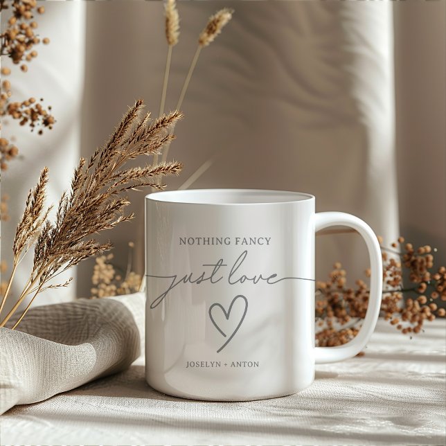 Mug Calligraphie Élégante Grise Rien de Fantaisiste Ju (Créateur téléchargé)