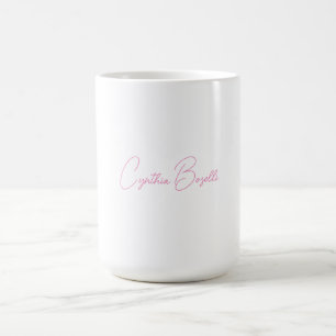 Mug Calligraphie minimaliste moderne en plaine Ajouter