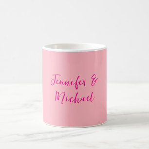 Mug Calligraphie minimaliste professionnelle rose pâle