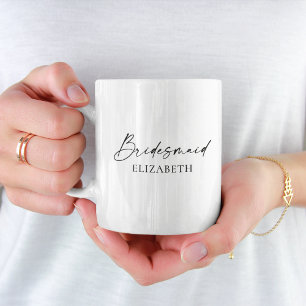 Mug Calligraphie Moderne Minimaliste Encre Demoiselle