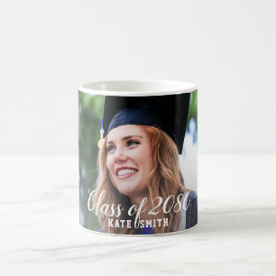 Mug Calligraphie moderne Photo personnalisée Graduatio