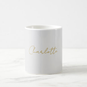 Mug Calligraphie or couleur gris Personnalisé Edition 