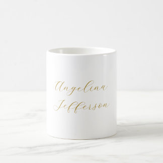 Mug Calligraphie Professionnel Élégant Couleur Or