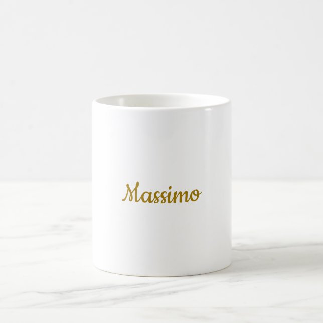 Mug Calligraphie Professionnel Élégant Couleur Or (Centre)