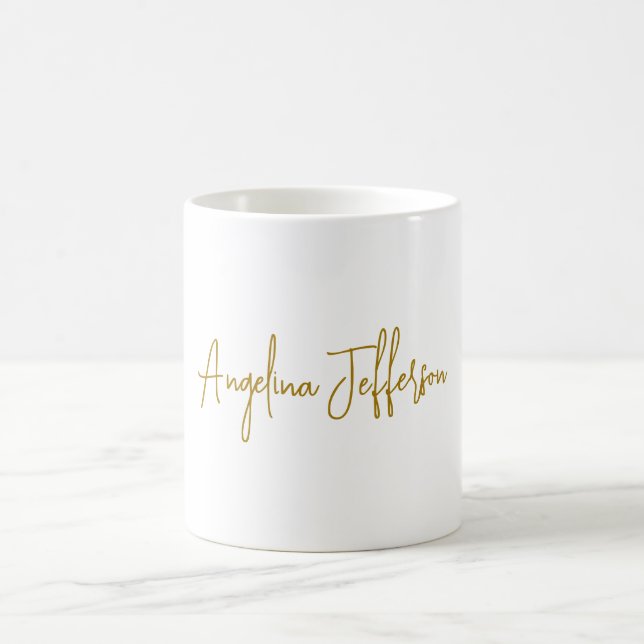 Mug Calligraphie professionnelle Elegant or couleur (Centre)