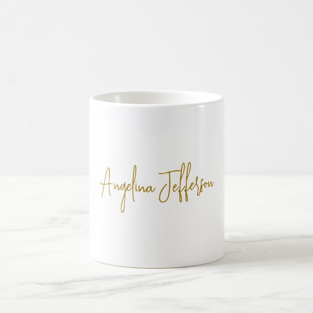 Mug Calligraphie professionnelle Elegant or couleur (Centre)