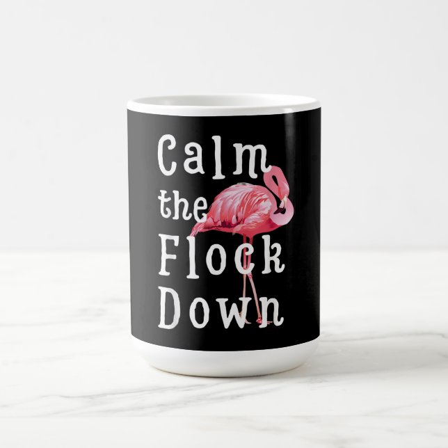 Mug Calme La Fille Flamant rose En Flocon |Flamant ros (Centre)