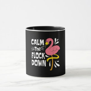 Mug Calme Le Flocon Sur Le Flamant rose Rose Drôle