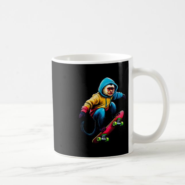 Mug Calot marron funky planche à roulettes Illustratio (Droite)