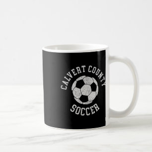 Mug Calvert County Soccer Rétro en détresse 90's Vinta