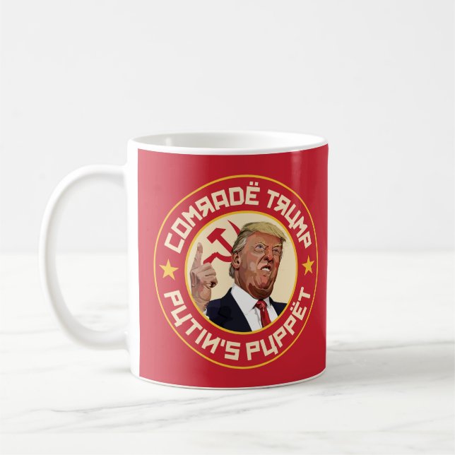 Mug Camarade Trump : La marionnette de Poutine - Illus (Gauche)