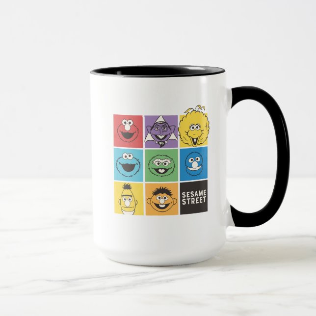 Mug Camarades de Rue Sésame | Blocs de couleur (Droite)