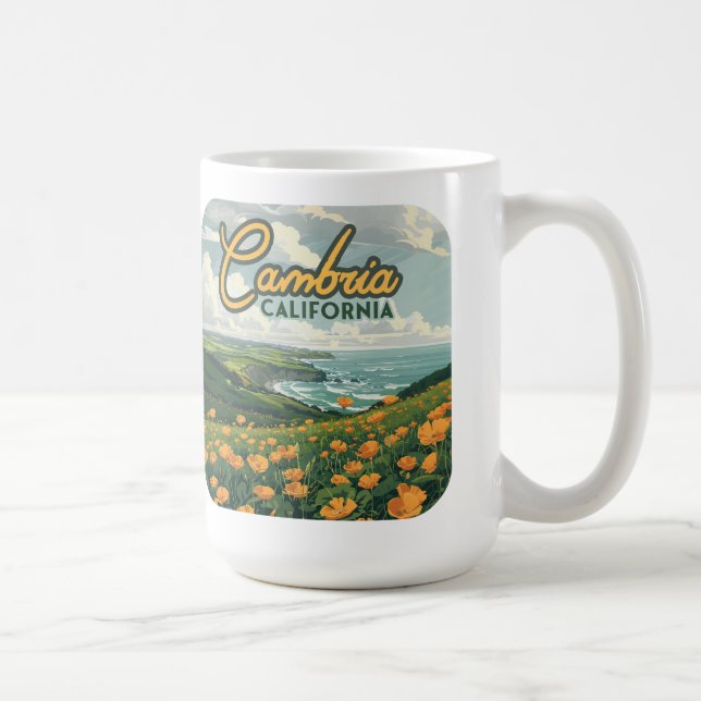 Mug Cambria Californie Pies Fleurs Côte Pacifique (Droite)