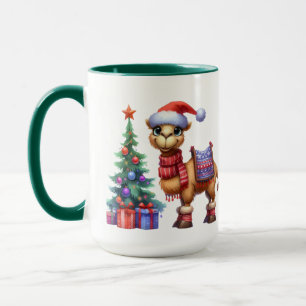 Mug Camel de Noël festif ajouter monogramme