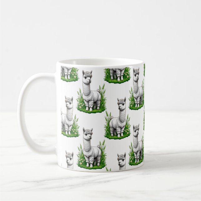 Mug Camel llama Alpaca Design Motif (Gauche)