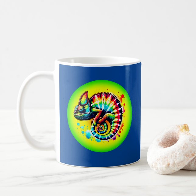 Mug Caméléon Tie-Dye   (Avec donut)