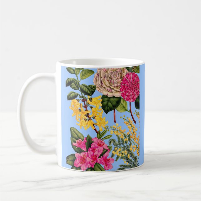 Mug camélia, forsythie, rhododendron et acacia (Gauche)