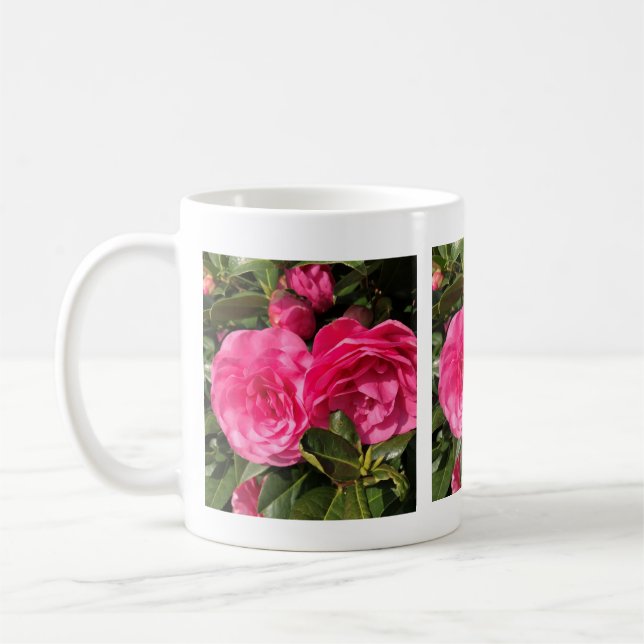 Mug Camellia rose foncé (Gauche)
