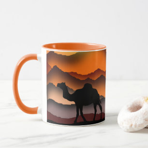 Mug Camels Silhouette - Coucher du soleil du désert -