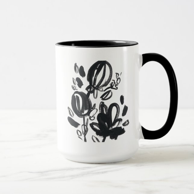 Mug Cameo Bloom - Noir et Blanc (Droite)