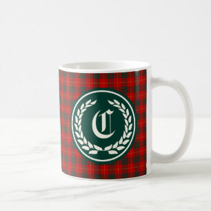 Mug Cameron Famille Rouge et Vert Tartan Monogramme