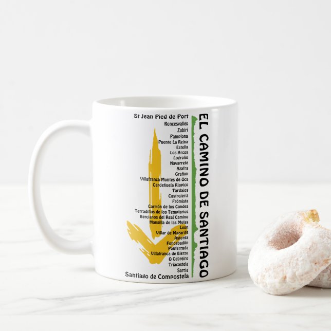 Mug Camino de Santiago Le chemin de saint Jacques 0310 (Avec donut)