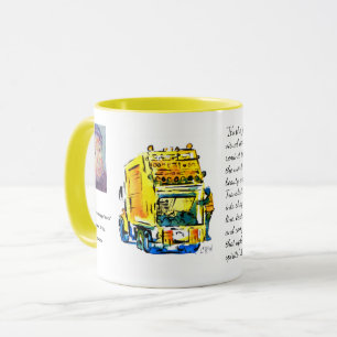Mug Camion à ordures jaune / Artiste Larry Lerew
