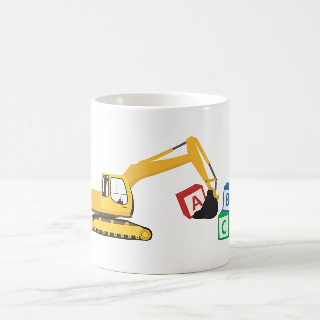 Mug Camion de construction d'excavateur ABC (Centre)