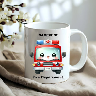 Mug Camion de feu coloré prêt à l'action !