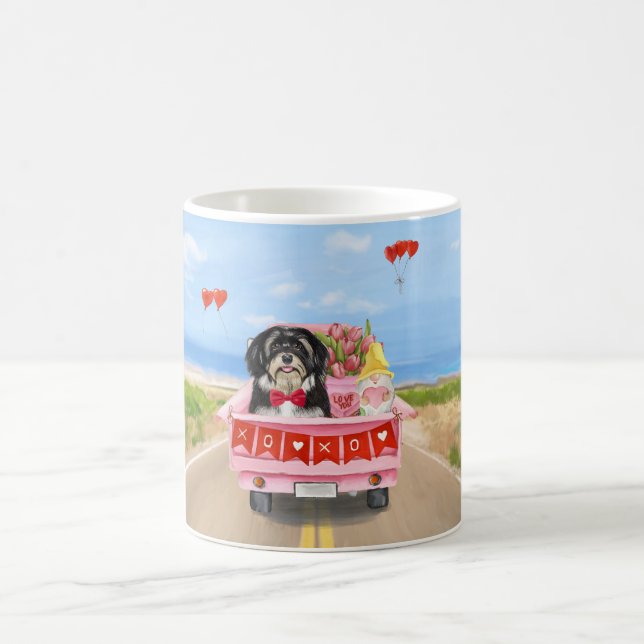 Mug Camion de la Saint-Valentin pour chien Havanese (Centre)