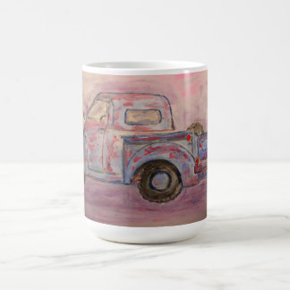 Mug camion de patine bleue antique