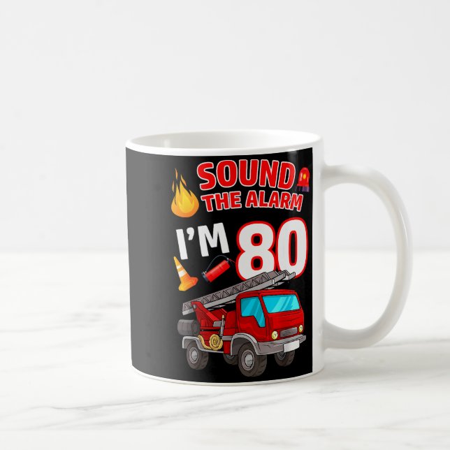 Mug Camion de pompiers 80e anniversaire pompier sapeur (Droite)
