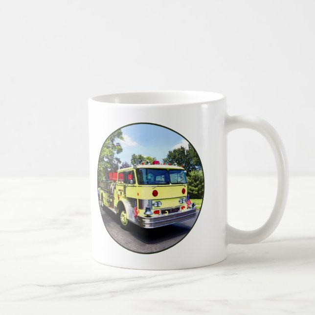 Mug Camion de pompiers jaune (Droite)