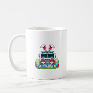 Mug Camion de pompiers Oreilles de lapin de Pâques T-S