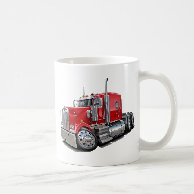 Mug Camion de rouge de Kenworth w900 (Droite)