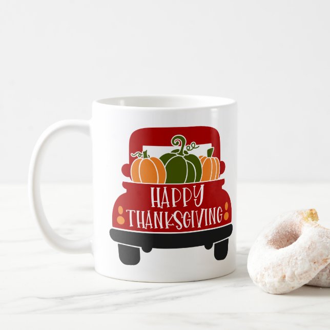 Mug Camion de Thanksgiving (Avec donut)