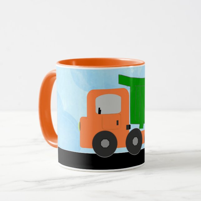 Mug Camion de vidange (orange) (Devant gauche)
