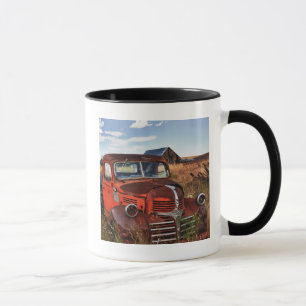 Mug Camion Dodge orange rouillé avec ferme abandonnée