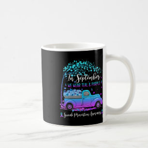 Mug Camion En Septembre Nous Portons Suicide Turquoise