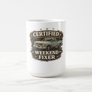 Mug Camion Rétro Vintage Réparateur de Week-end Certif