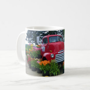Mug Camion rouge avec tulips, Oregon