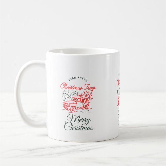 Mug Camion rouge de Noël par Sommer Hamilton Coffee Mu (Gauche)