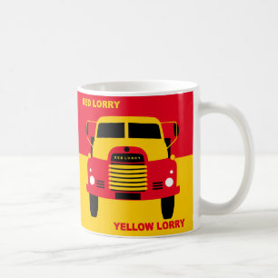 Mug Camion rouge rétro Camion jaune Kitsch