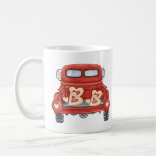 Mug Camion rouge Valentine Hearts